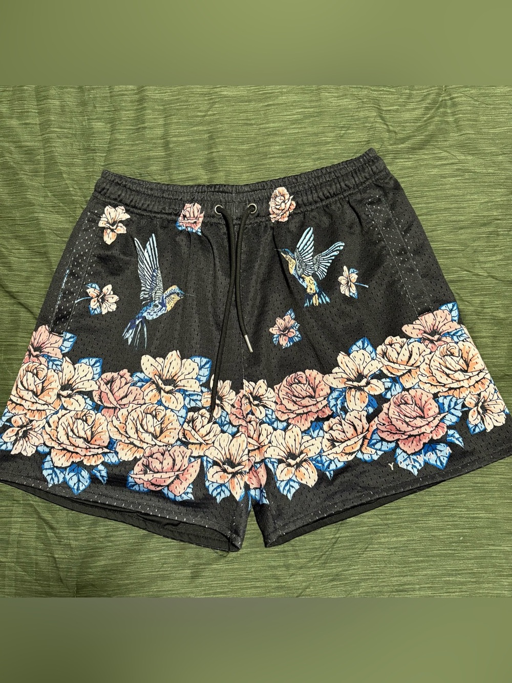 Young LA Men’s Floral print drawstring shorts